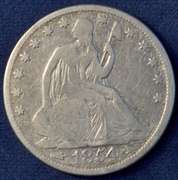 1877-S Seated Liberty Half Dollar, Circulated.