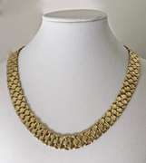 Wide and Dramatic 14K 18" Stampato Necklace