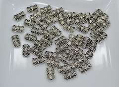 Pewter Puffed Rectangle Spacer Beads, 224 Ct. 15 X 8mm