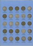 Collection of 64 different Mercury Dimes in album with a 1921.