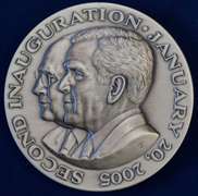 2005 Presidential Inagural Medal, George W. Bush Fine Silver.