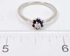 Estate White Gold Flower Design Ring