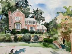 Original House Portrait Watercolor Painting