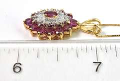 Vintage Ruby Necklace in 14KT 2-Tone Gold