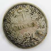 1893 German 1 Mark Silver Coin