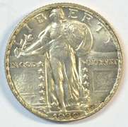 Choice BU 1930 Standing Liberty Quarter. Full Head rev scratch