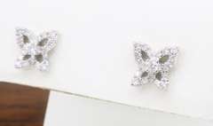 Diamond Butterfly Stud Earrings