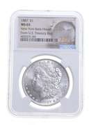 MS65 1887 Morgan Silver Dollar New York Bank Hoard - NGC