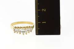 14K Yellow Gold Marquise Seven Stone Statement Band Ring