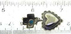 Sterling Silver Cross And Heart Dangle Earrings