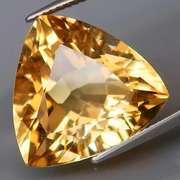 High fire 14.25ct trillion cut golden yellow Citrine
