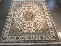 FINE SILK & WOOL KASHAN RUG 7.9x10.7