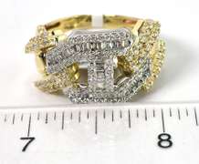 Glitzy Diamond Ring in Two Tone Gold