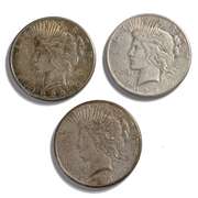2 1923 S & A 1926 S Peace Dollars
