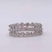 14kt Solid White Gold & Diamond Ring