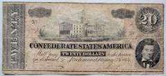 $ 20 Feb 17 1864 Series Confederate States Note