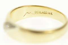 14K Yellow Gold Classic Diamond Simple Wedding Band Ring