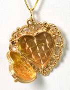 Ornate Heart Locket in 14KT Yellow Gold