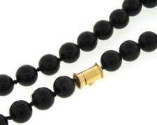 Black Onyx Bead Necklace