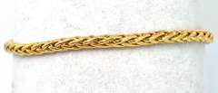 Smooth Round Wheat Chain Bracelet in 14KT Yellow Gold