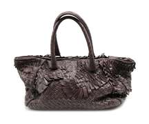 Bottoga Veneta Intracciato Karung Chantilly Handbag