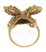 Ideal Yellow Gold Opal Butterfly Ring