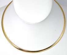 Slick Omega Necklace in 14KT Yellow Gold