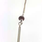 Sterling Silver necklace with purple beads