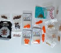 Assorted Lot of Swarovski Crystal Beads in Smoke and Topaz Tones