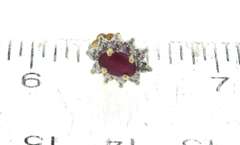 Stunning Yellow Gold Ruby & Diamond Earrings