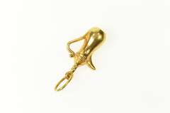 18K Yellow Gold 3D Vase Pitcher Jug Urn Charm/Pendant
