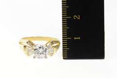 14K Yellow Gold Classic Cubic Zirconia Travel Engagement Ring