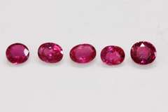 Sparkling Ruby Lot of 5