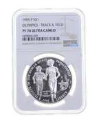 PF70UCAM 1995-P Paralympics Track & Field Commem. Silver Dollar - NGC
