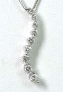 Precious 1/5CTW Diamond Journey-Style Necklace in White Gold