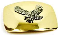 Huge Brass Flying Eagle Belt Buckle