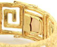 Unforgettable 18kt Illias Lalaounis Hammered Greek Key Bracelet