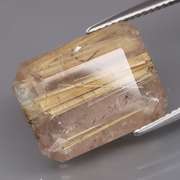 Fully faceted 10.40ct golden rutile Quartz
