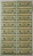 Sheet Of 16 2004-A $20 Federal Reserve Notes - Uncut Sheet Of Notes!