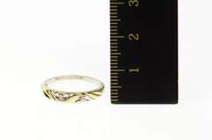 14K Yellow Gold Diamond Classic Retro Simple Wedding Band Ring