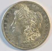 Flashy near mint 1883-S Morgan Silver Dollar. Scarce AU
