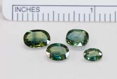 Natural Teal Sapphires - Lot of 4