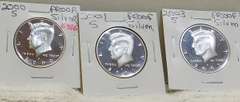 2000-S & 2001-S & 2003-S Silver 90% PROOF Kennedy Hfs