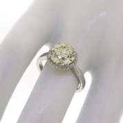 Captivating White Gold 3cts Diamond Halo Engagement Ring