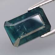 Amazing 4.63ct emerald cut blue green Sapphire