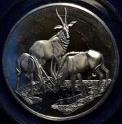 East African Wildlife Society 6 Sterling Silver Coins Lot.