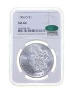 MS66 1904-O Morgan Silver Dollar - CAC - Graded NGC