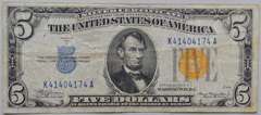Popular $5 1934 A North Africa Emergency Issue Silver Certificate
