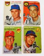 4 Topps 1954 Coaches Baseball Cards