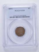 VF35 1872 Indian Head Cent - Graded PCGS